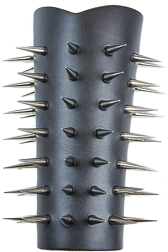 Black Armband with Slim & Tall Spikes