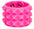 ASSORTED RUBBER, 3 ROW 1/2" PYRAMID BRACELET,  GLOW IN THE DARK