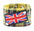ASSORTED PLAID BRACELET WITH UNION JACK PATCH & SAFTY PIN, 1 3/4" WIDE