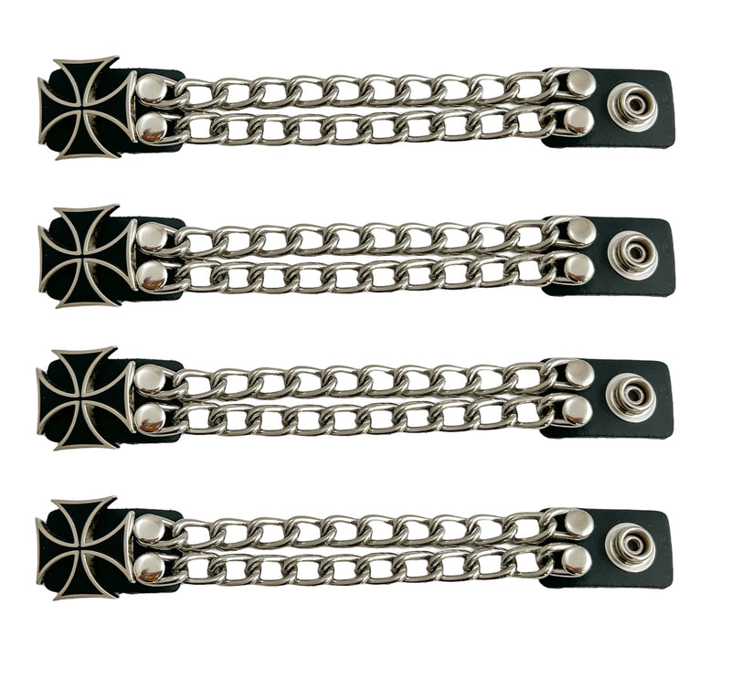 Double Silver Chain Vest Extender-4 Pack