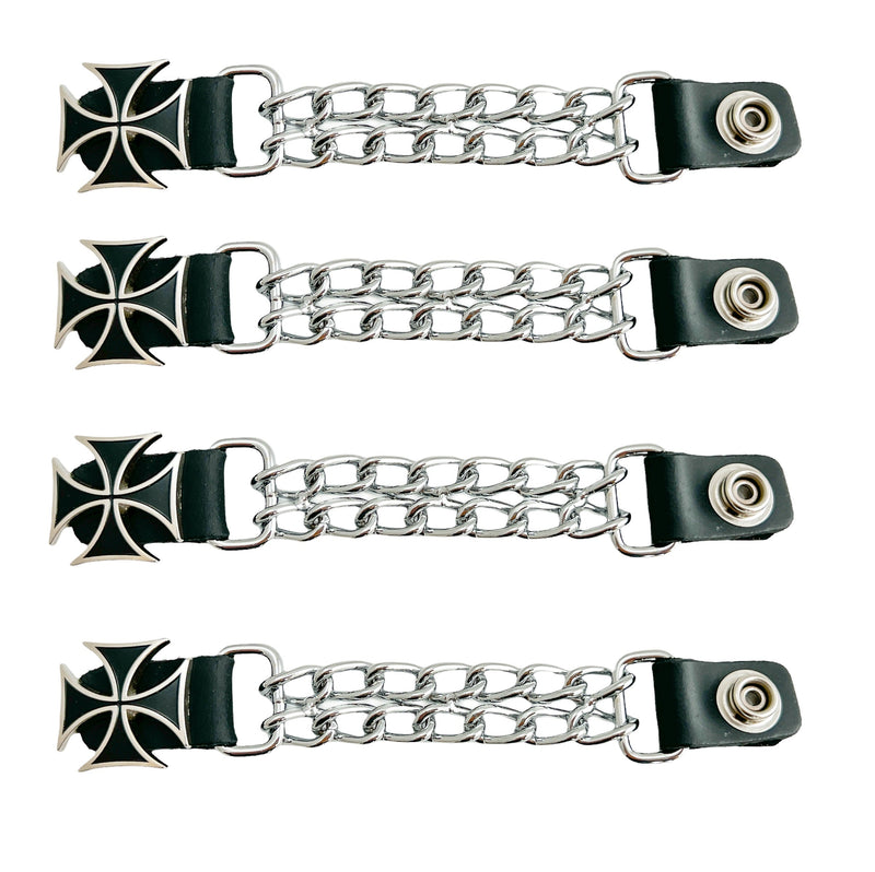 Chrome 4" Chain Vest Extender-4 Pack