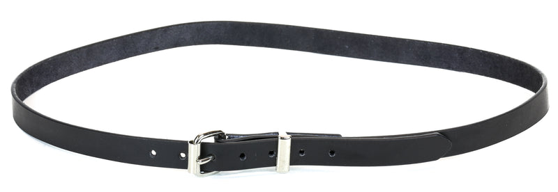 Plain Black 3/4" Wide Belt Genuine Leather