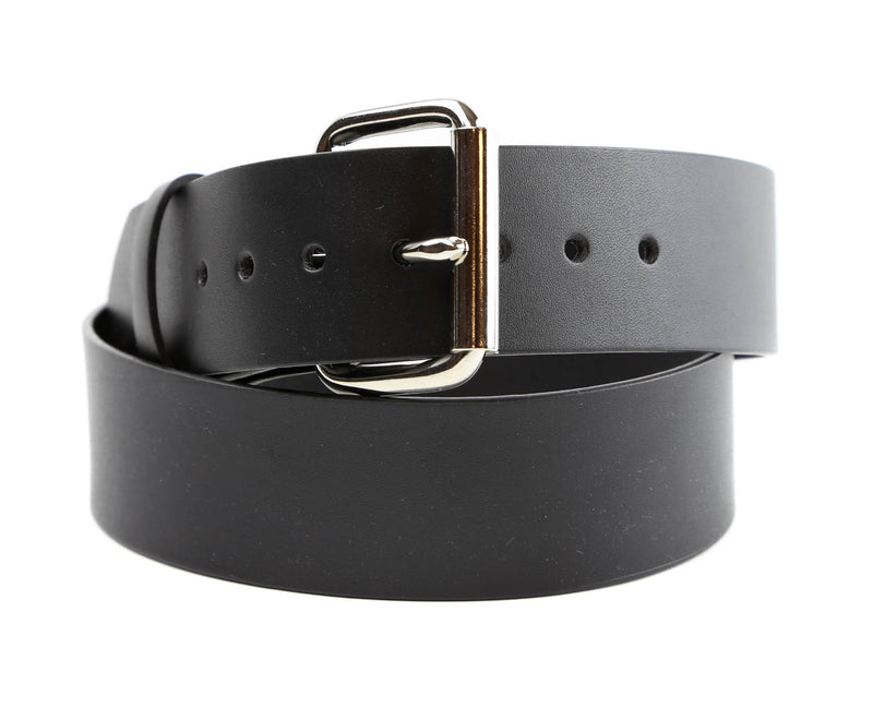 Plain Black 1 3/4" Wide Belt Genuine Leather