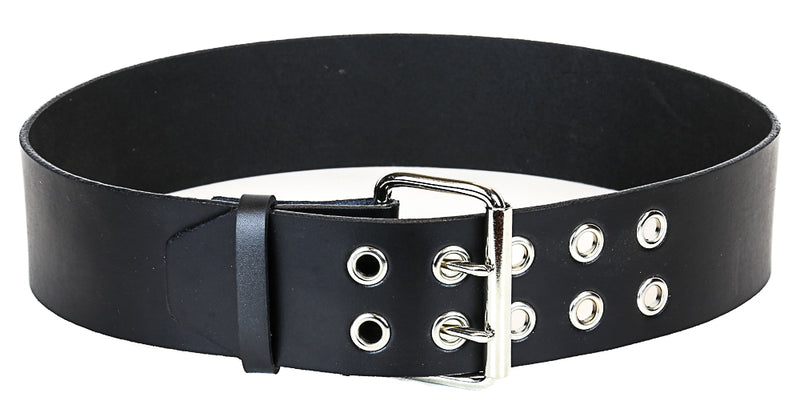 Genuine Black Leather Dress Casual Jean Skinny Belt  2 1/4" Width Roller Buckle