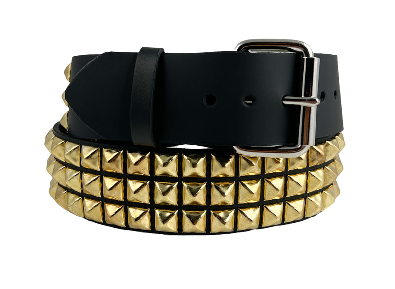 Brass pyramid Studded Belt