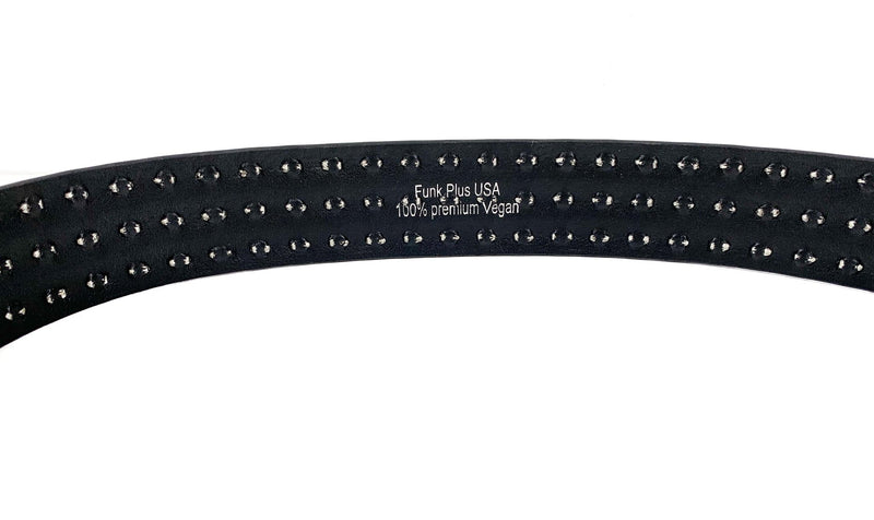 Black Shiny Patent Studded  Punk Style Belt