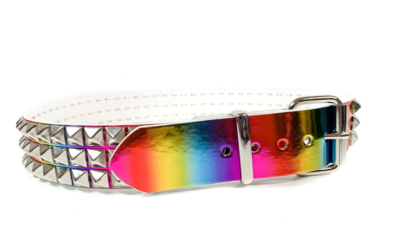 Rainbow Rave Studded Belt