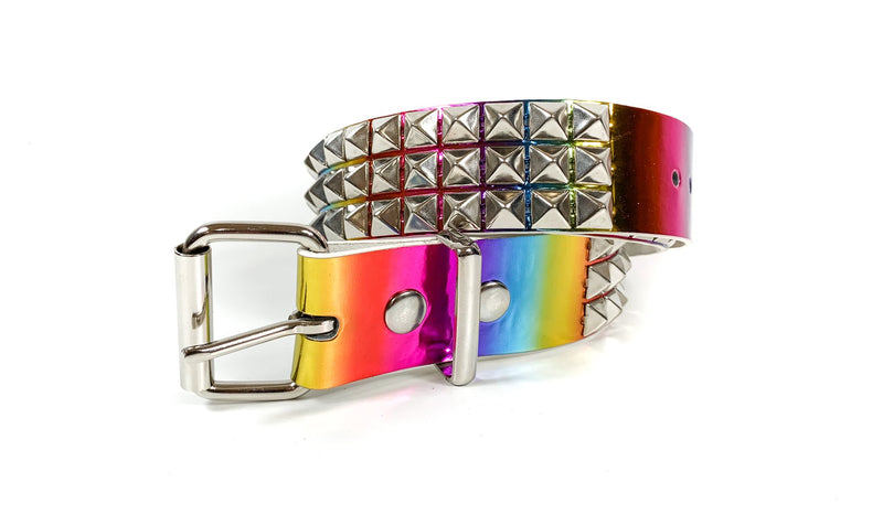 Rainbow Rave Studded Belt