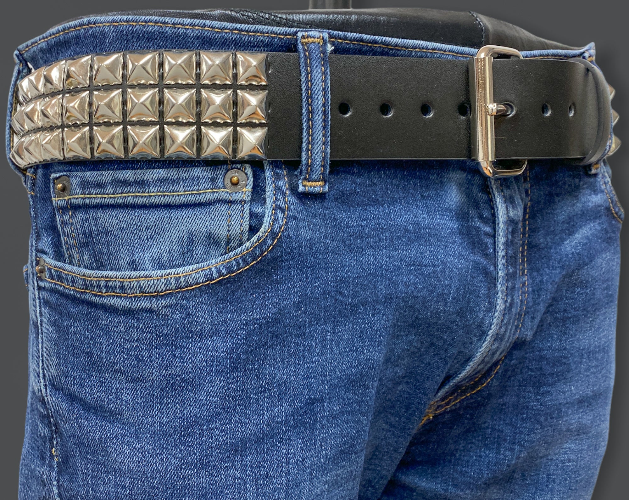 Studded Belt Genuine Leather Made in USA