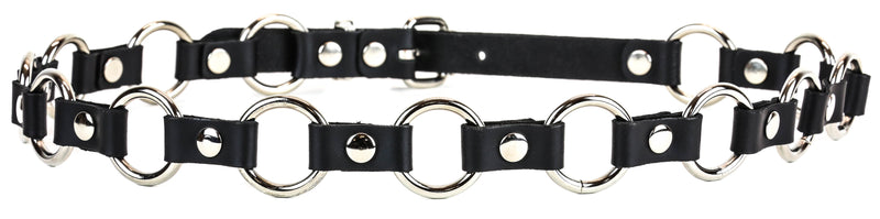 Ring Link Leather Belt 1" Ring