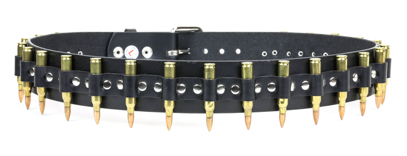 Real Bullet M16 Brass Shell Leather Belt By Funk Plus