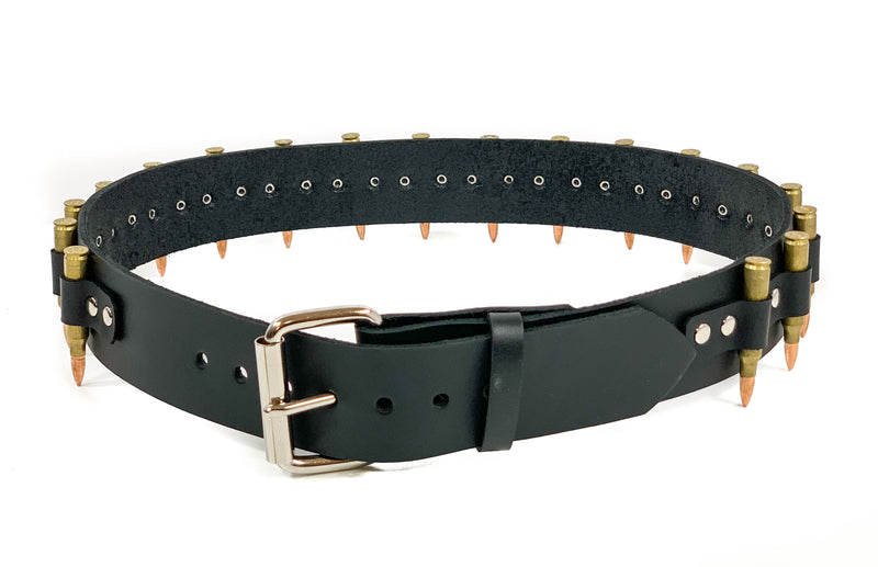 Real Bullet M16 Brass Shell Leather Belt By Funk Plus