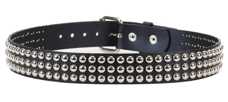 3 Row Round Studded Punk Influenced Belt By Funk Plus