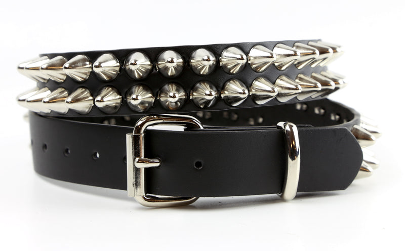 Double Row  UK77 Conehead Stud  Punk Influenced Belt By Funk Plus