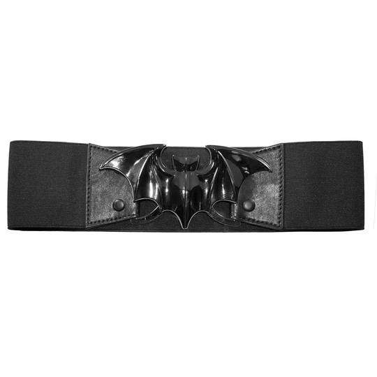 Elastic Waist Belt Bat Black