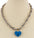 Rope Chain Multi Link Heart Padlock Pendant Choker