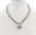 Rope Chain Multi Link Heart Padlock Pendant Choker