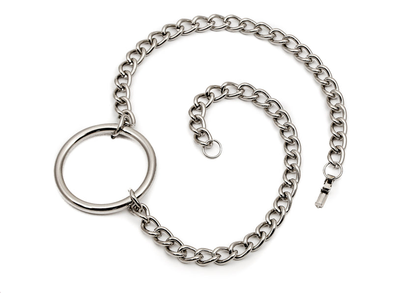 Large Ring Chain Ring Necklace