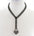 Hanging Lock Black Chain Heart Padlock Pendant Choker