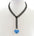 Hanging Lock Black Chain Heart Padlock Pendant Choker
