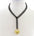 Hanging Lock Black Chain Heart Padlock Pendant Choker