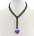 Hanging Lock Black Chain Heart Padlock Pendant Choker