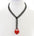 Hanging Lock Black Chain Heart Padlock Pendant Choker