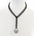 Hanging Lock Black Chain Heart Padlock Pendant Choker