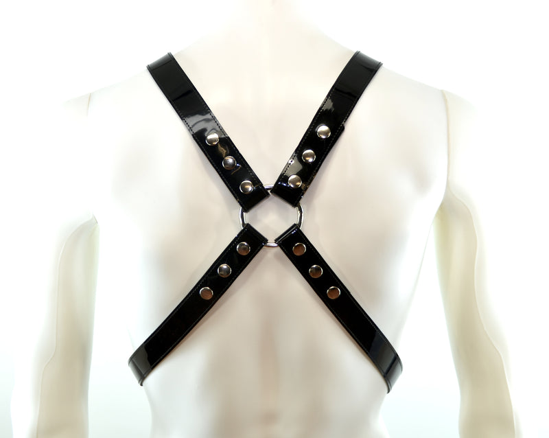 Leather Wide 1 1/4" Vertical Bulldog Body Harness D Rings Snap Adjustable
