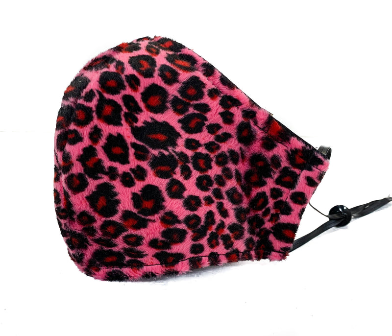 Pink Leopard Fabric Face Mask fabric face covering mask