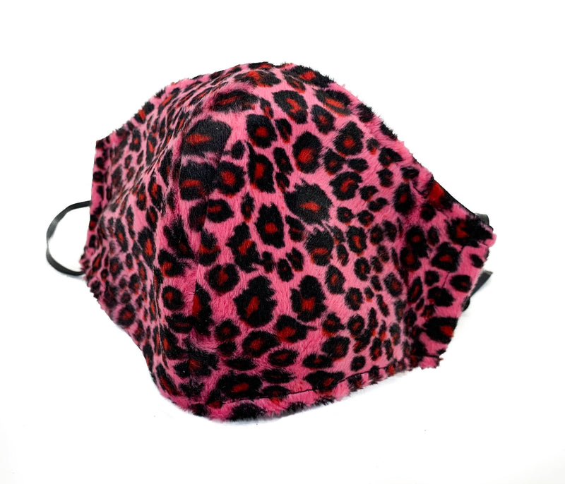 Pink Leopard Fabric Face Mask fabric face covering mask