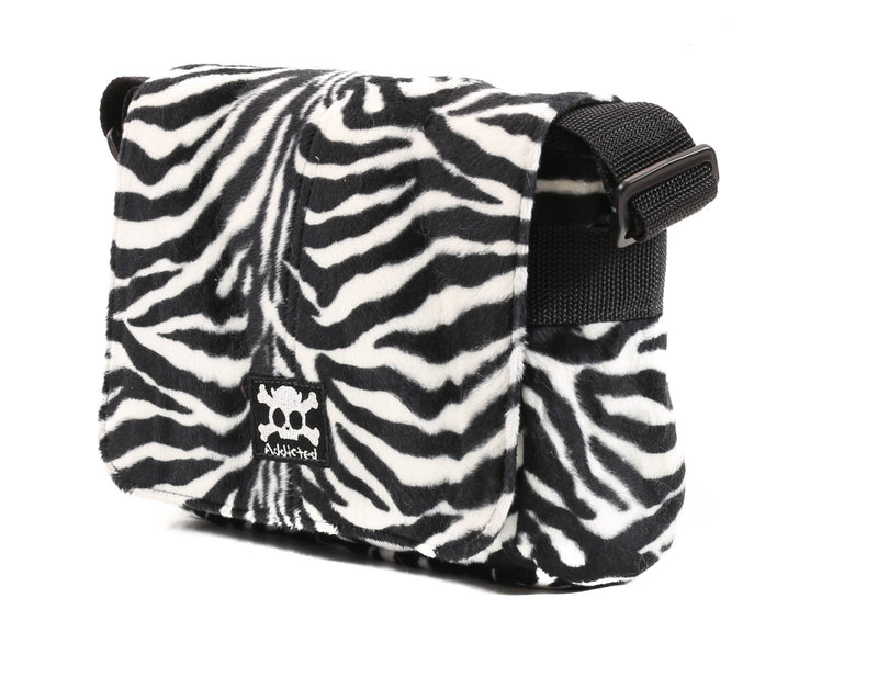 Zebra Fuzzy Small Messenger Bag