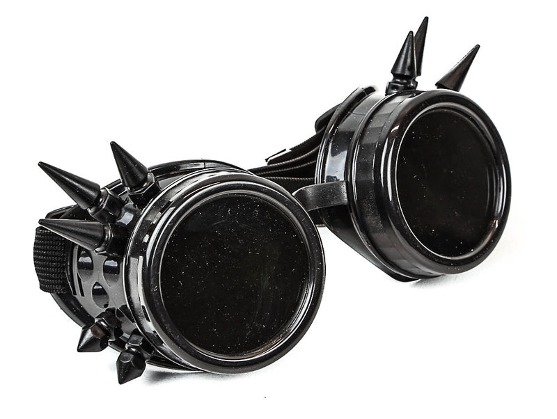 Spiked Steampunk Goggles Glasses Vintage Victorian Welding Cosplay Goth Punk Costume