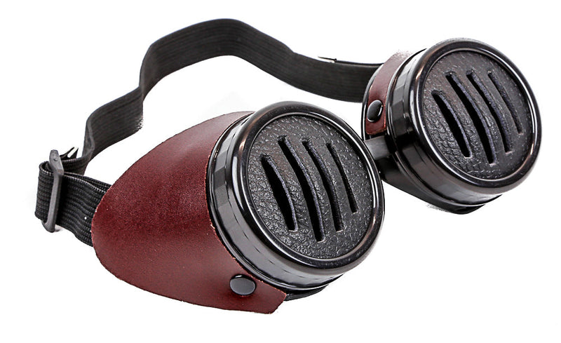 Leather Mesh Goggles