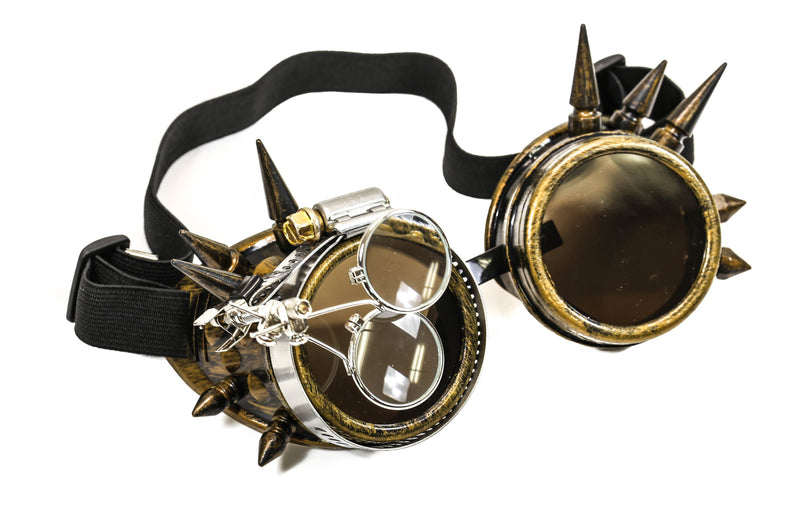 Brass Steampunk Loupe Goggles