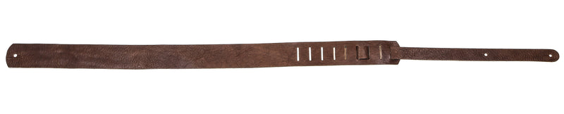 2 1/4" Wide Dark Brown Saddle Cowhide Classic Guitar Strap