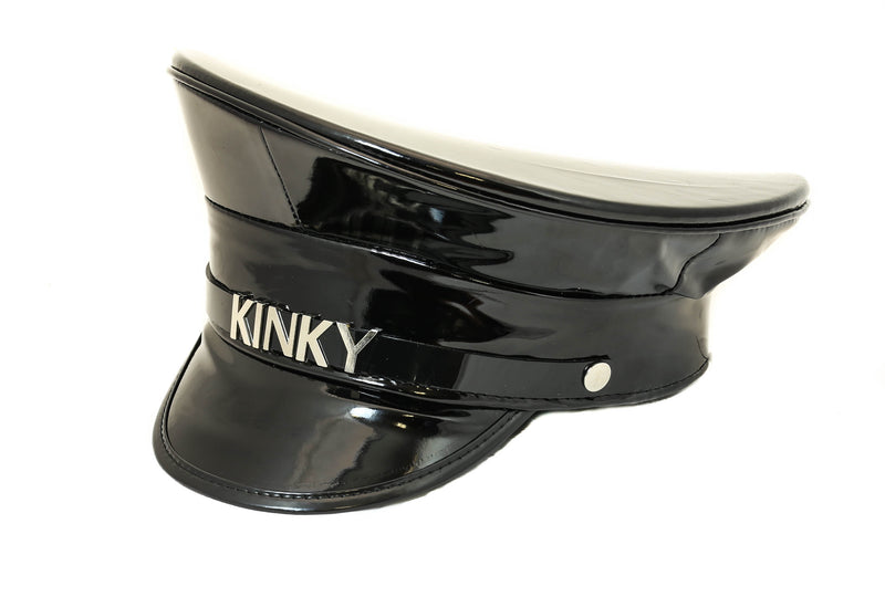 KINKY Shiny Black Captain Hat