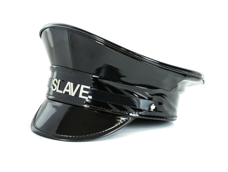 SLAVE Shiny Black Captain Hat
