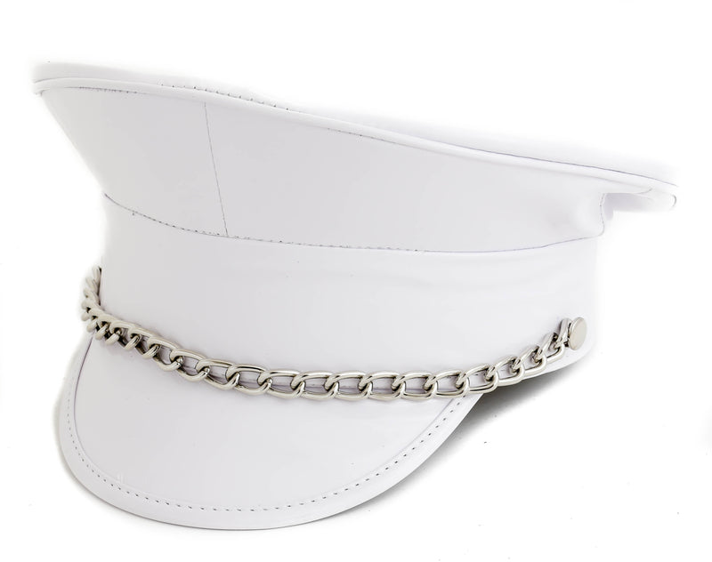White Chain Captain Hat