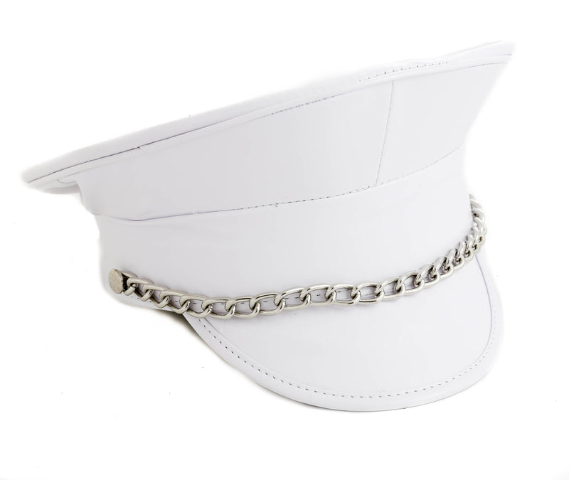 White Chain Captain Hat