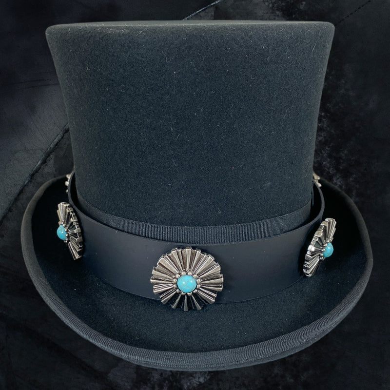 Concho With Turquoise Top Hat