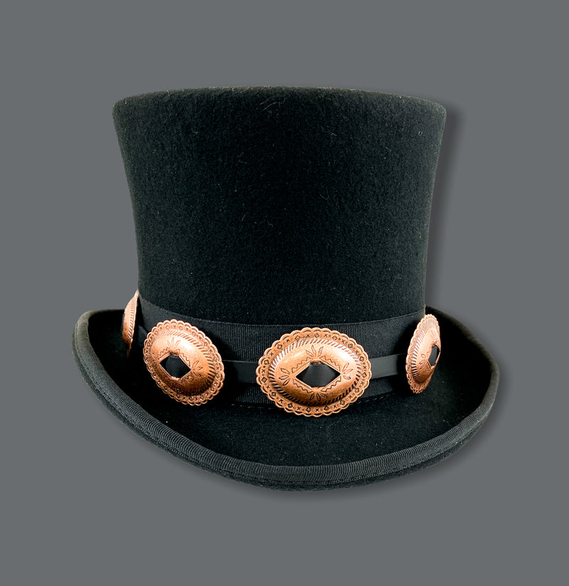 Copper Oval Concho Top Hat