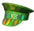 Rainbow Holographic Captain Hat