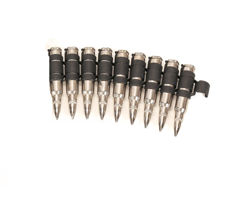 Bullet Belt Defused .308 Caliber Brass Shell Copper Tips M60 Black