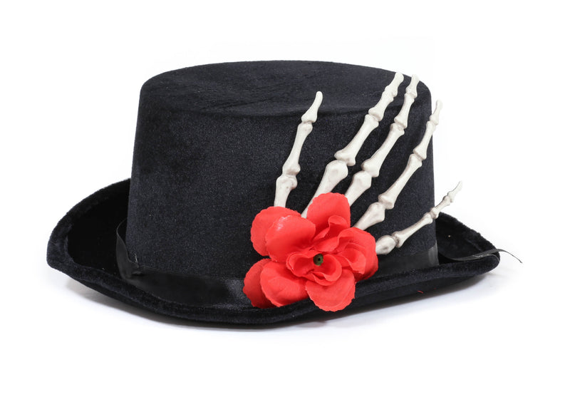 Skeleton Hand  Rose Top Hat  Halloween Costume Party Burning Man