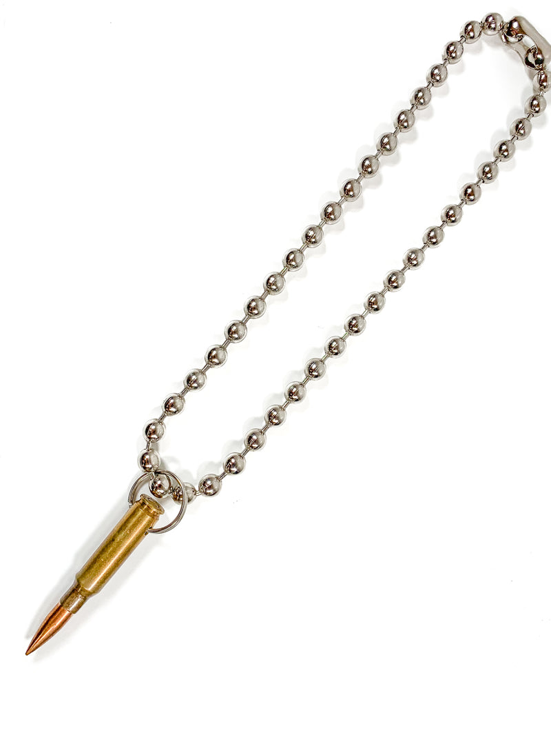 M60 3" Large Real Brass Bullet Ball-chain Pendant