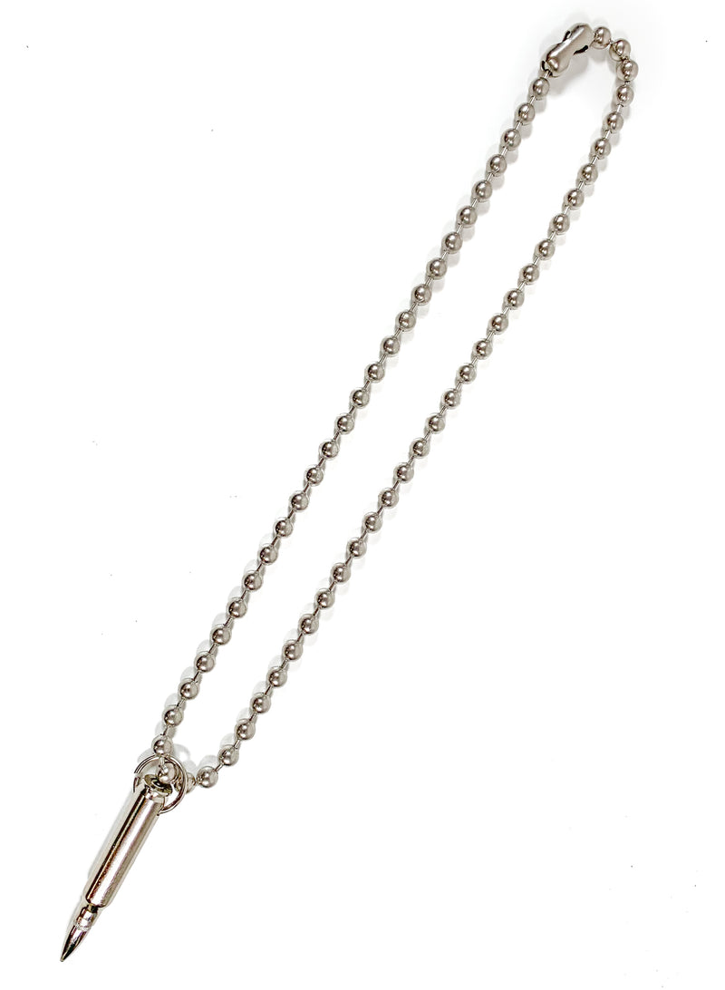 M16 2 1/4" Large Real Nickel Shell Nickel Tips Ball-chain Pendant