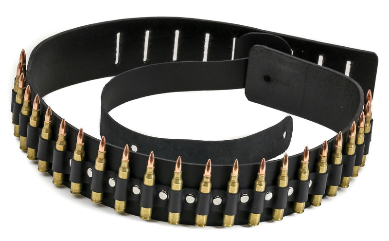 M16 Bullet Guitar Strap .223 Caliber Brass Nickel Shell Copper Tips Cowhide Leather