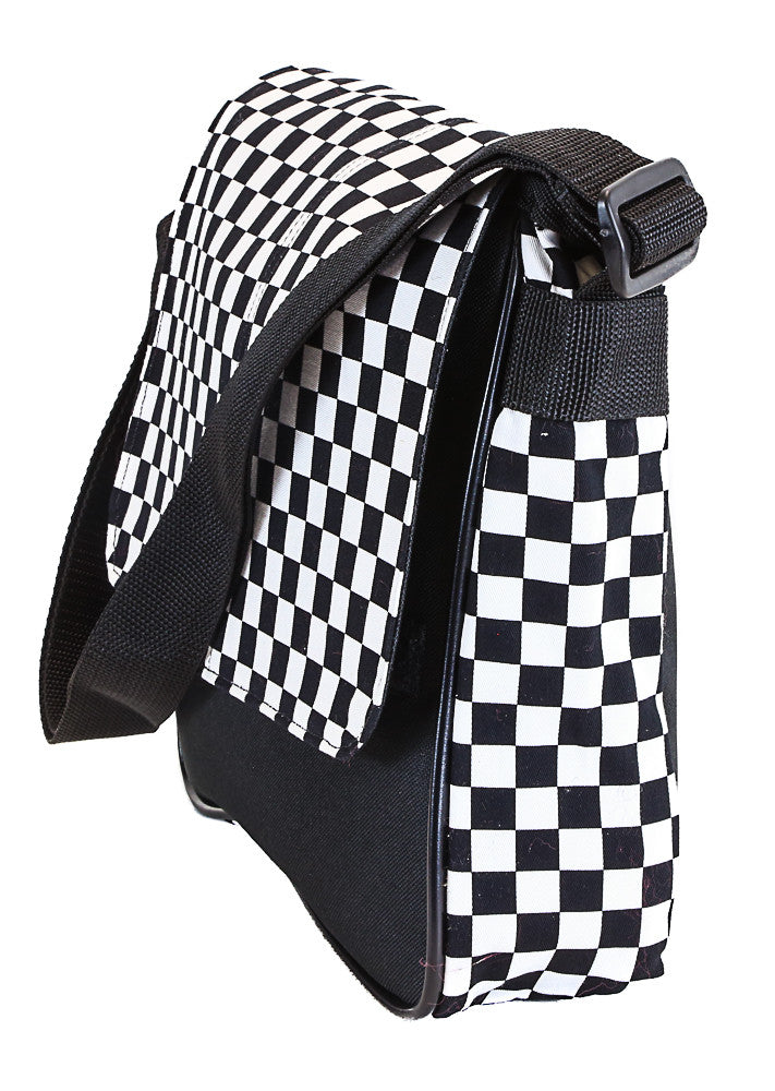 Black And White Checkerboard Gothic Handbag