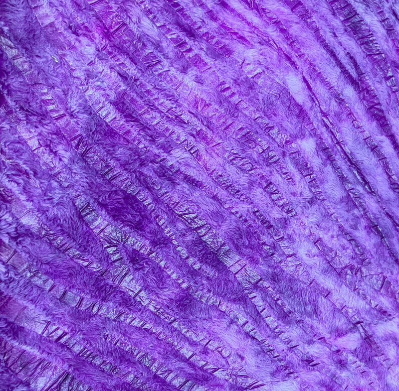 Purple Tiger Fuzzy Synthetic Fabric